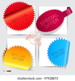 Vector stickers and bookmarks "Special Offer"