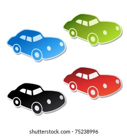 Vector stickers of car