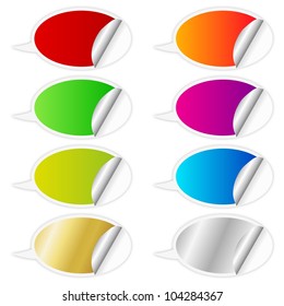Vector stickers, colorful.