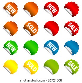 vector stickers with corners - easy to change and put in your projects