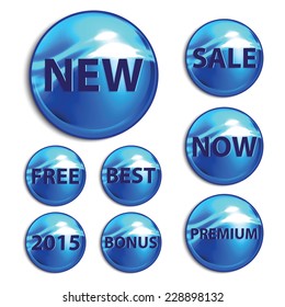Vector stickers for the good season sales. Vector illustration.