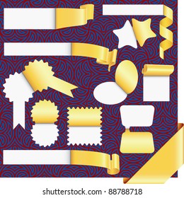 Vector stickers and labels set(CMYK)