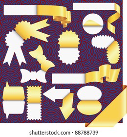 Vector stickers and labels set(CMYK)