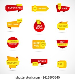 Vector Stickers Price Tag Banner Label Stock Vector Royalty Free Shutterstock