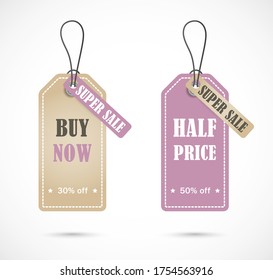 Vector stickers, price tag, banner, label. Coupon sale, offers and promotions vector template.