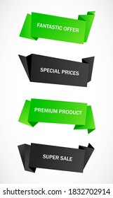 Vector stickers, price tag, banner, label. Coupon sale, offers and promotions vector template.