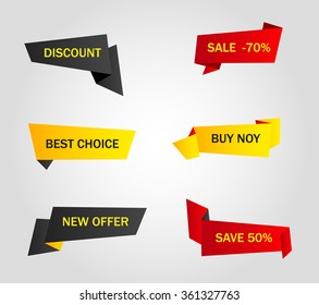 vector stickers, price tag, banner