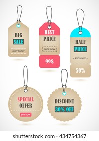 Vector Stickers Price Tag Banner Label Stock Vector Royalty Free Shutterstock