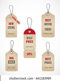 Vector Stickers Price Tag Banner Label Stock Vector (Royalty Free ...