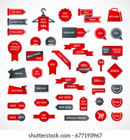 Vector stickers, price tag, banner, label. Coupon sale, offers and promotions vector template.
