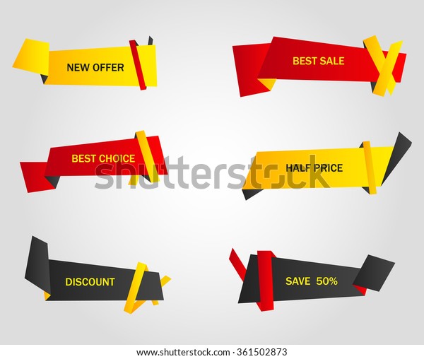 Vector Stickers Price Tag Banner Royalty Free Stock Image