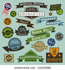 Vector Stickers and Ribbons