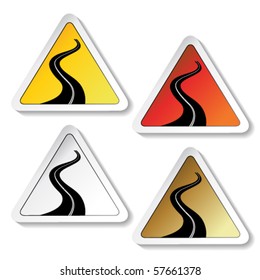 Vector stickers - road sign
