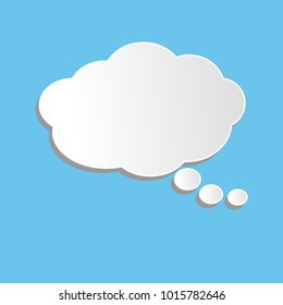 Vector of stickers of speech bubbles. Blank empty white speech bubbles