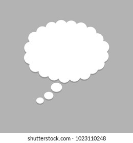 Vector of stickers of speech bubbles. Blank empty white speech bubbles