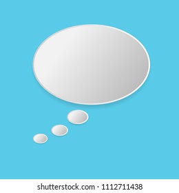 Vector of stickers of speech bubbles. Blank empty white speech bubbles