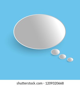 Vector of stickers of speech bubbles. Blank empty speech bubbles