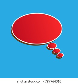 Vector of stickers of speech bubbles. Blank empty red speech bubbles