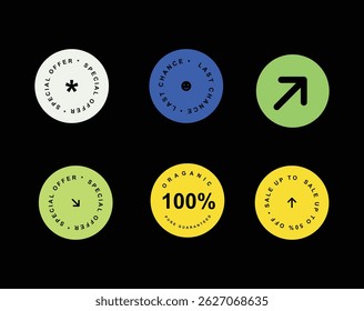 vector stickers, sticker design, sale sticker, special offer modern stickers