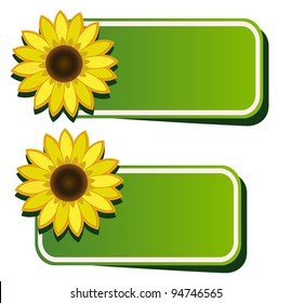 Vector stickers and sunflower