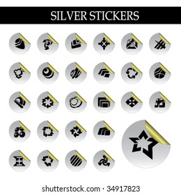 Vector stickers of web symbols