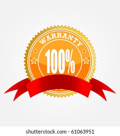 vector sticker-warranty