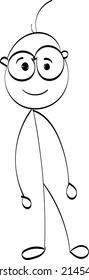 Vector Stickman Character illustration. Sketch stick figure isolated design for print