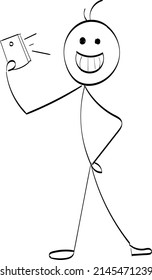 Vector Stickman Character illustration. Sketch stick figure isolated design for print