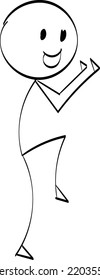 Vector Stickman Character illustration. Sketch stick figure isolated design for print