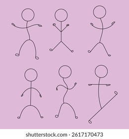 Vector StickMan Set Design Character