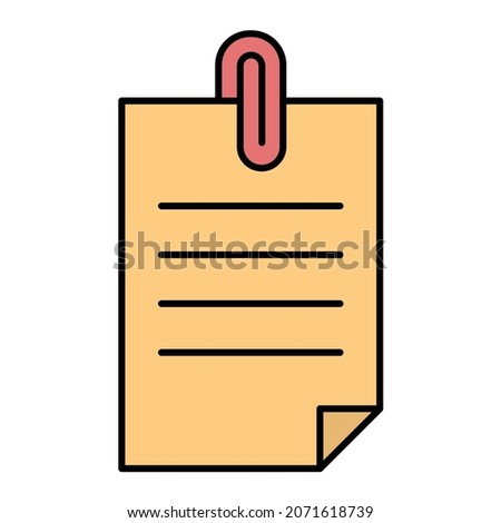  Vector Sticky Note Filled Outline Icon Design
