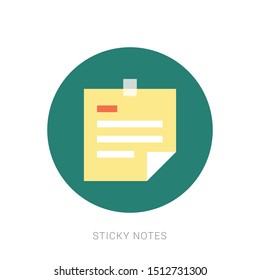 Vector Sticky Note Icon flat style