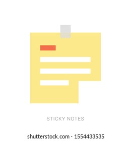 Vector Sticky Note Icon flat style
