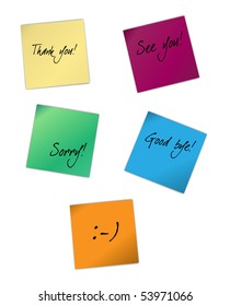 Vector sticky notes
