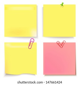 vector sticky paper set