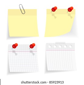 vector sticky paper set