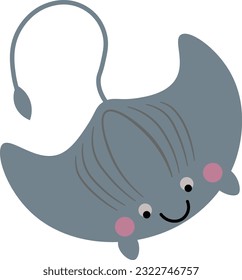 vector Stingray, Illustration of stingray, sea fish
