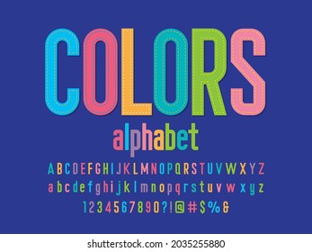 Vector of stitched alphabet design with uppercase, lowercase, numbers and symbols