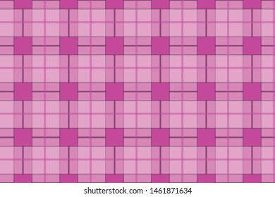 Vector stitched check pattern design illustration for fabric printing