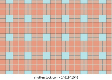 Vector stitched check pattern design illustration for fabric printing