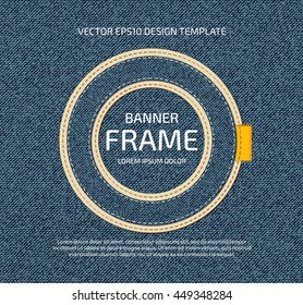 Vector stitched layered padded fabric round banner frame