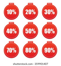 Vector Stitched Sale Labels