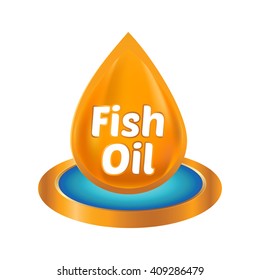 Vector stock of 3D fish oil ingredients icon