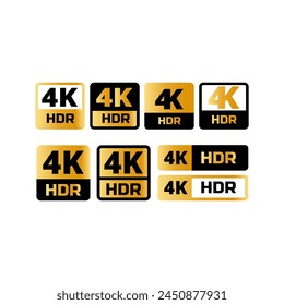 vector stock 4K HDR high definition symbol mark gold sticker 