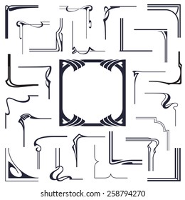 Vector stock. Abstract corners to create a framework from the bound lines
