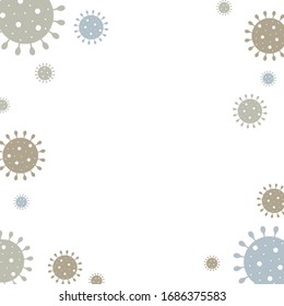 Vector stock background with coronavirus and empty space for your text. Suitable for use in social networks, advertising, flyer, poster and banner.