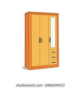 Vector stock Big wardrobe icon on transparent background