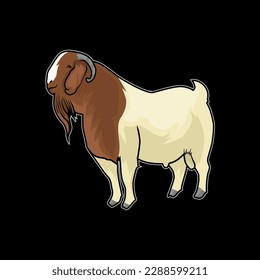 Vector Stock Boer Goat Design Illustration