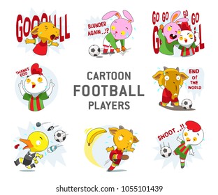 Vector Stock of Cartoon Football Players