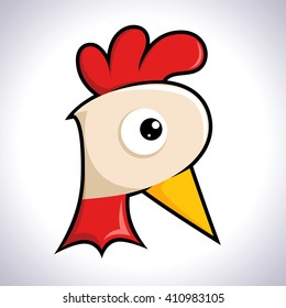 Vector stock of chicken rooster head icon symbol